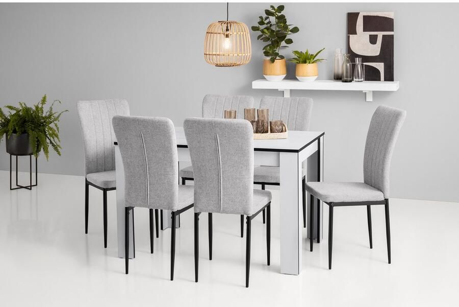 Home affaire Eettafel Bergamo naar keuze uittrekbaar onderhoudsvriendelijke eettafel verkrijgbaar in 3 maten 140 cm uitschuifbaar - Foto 3