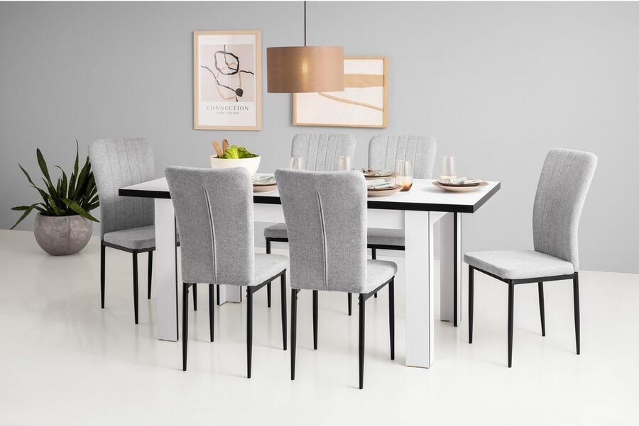 Home affaire Eettafel Bergamo naar keuze uittrekbaar onderhoudsvriendelijke eettafel verkrijgbaar in 3 maten 140 cm uitschuifbaar - Foto 2