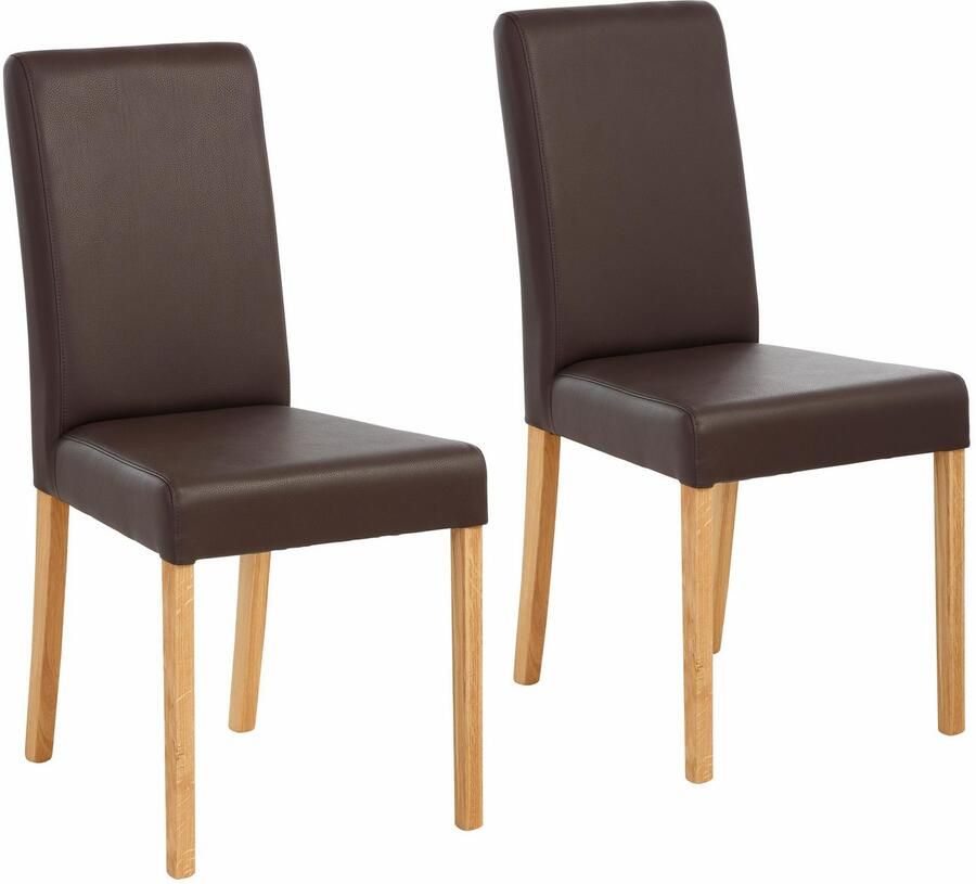 Home affaire Stoel met 4 poten Bologna Frame van massief hout (set) - Foto 2