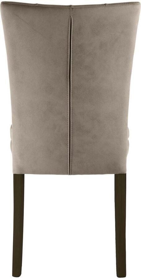 Home affaire Stoel met 4 poten Colorado prettige bekleding frame massief hout wengé of naturel-eiken (set 2 stuks) - Foto 5