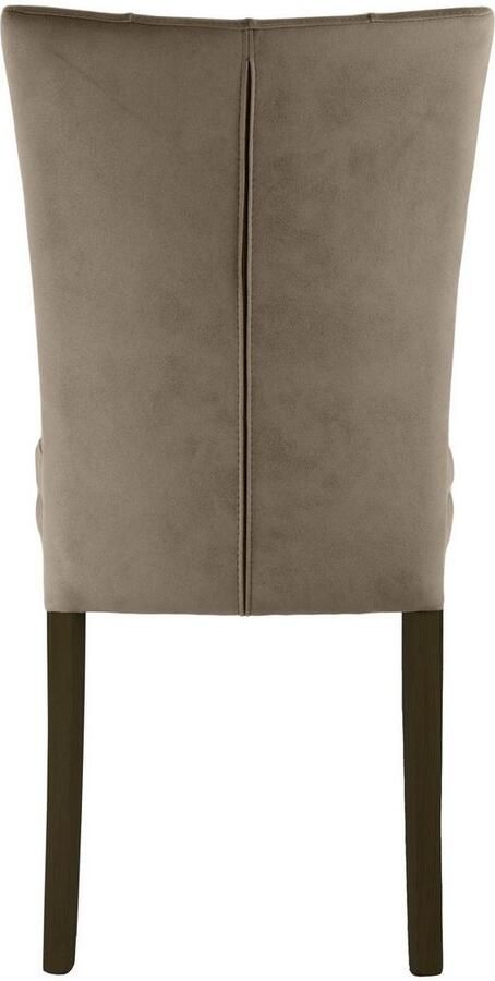 Home affaire Stoel met 4 poten Colorado prettige bekleding frame massief hout wengé of naturel-eiken (set 2 stuks) - Foto 5