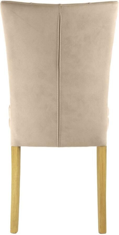 Home affaire Stoel met 4 poten Colorado prettige bekleding frame massief hout wengé of naturel-eiken (set 2 stuks) - Foto 4