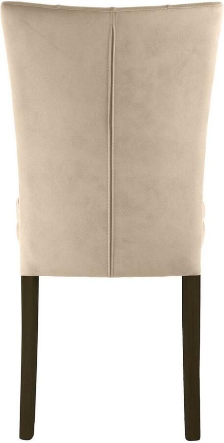 Home affaire Stoel met 4 poten Colorado prettige bekleding frame massief hout wengé of naturel-eiken (set 2 stuks) - Foto 5