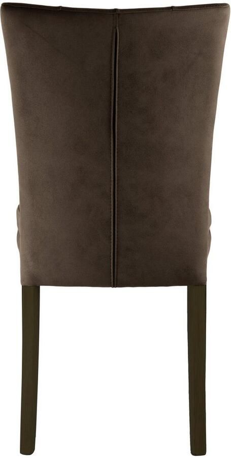 Home affaire Stoel met 4 poten Colorado prettige bekleding frame massief hout wengé of naturel-eiken (set 2 stuks) - Foto 4