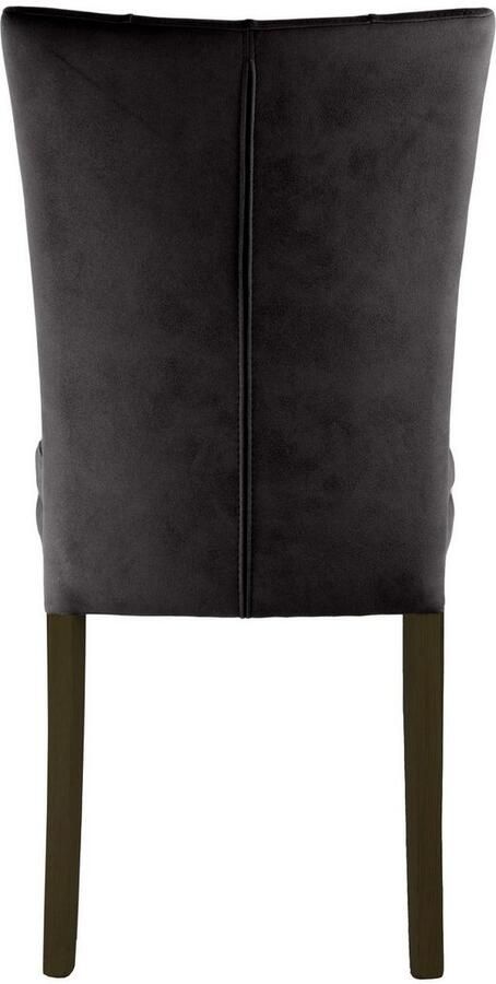 Home affaire Stoel met 4 poten Colorado prettige bekleding frame massief hout wengé of naturel-eiken (set 2 stuks) - Foto 4