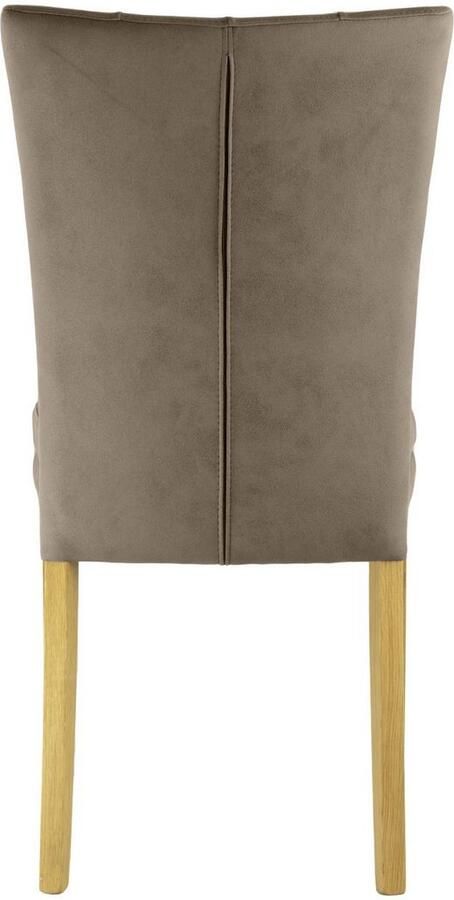 Home affaire Stoel met 4 poten Colorado prettige bekleding frame massief hout wengé of naturel-eiken (set 2 stuks) - Foto 4