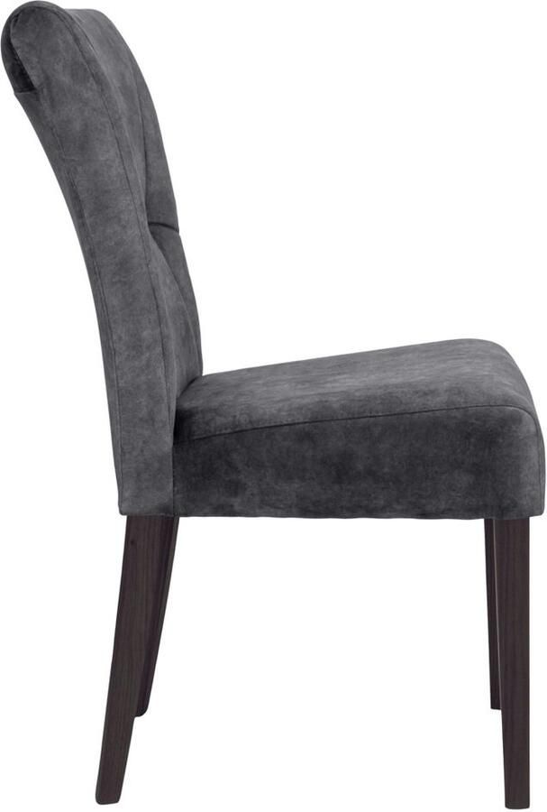 Home affaire Stoel met 4 poten Henry Zacht verdikte zitting en rugleuning (set 2 stuks)