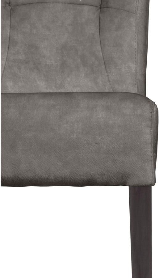 Home affaire Stoel met 4 poten Henry Zacht verdikte zitting en rugleuning (set 2 stuks) - Foto 3