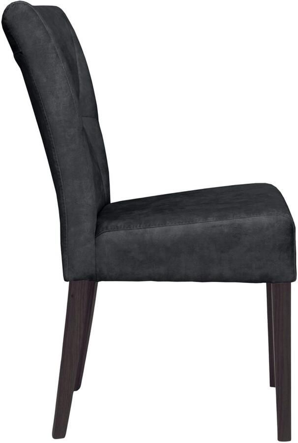 Home affaire Stoel met 4 poten Henry Zacht verdikte zitting en rugleuning (set 2 stuks)