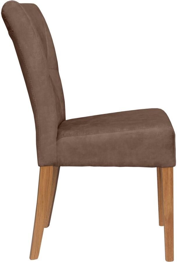 Home affaire Stoel met 4 poten Henry Zacht verdikte zitting en rugleuning (set 2 stuks)