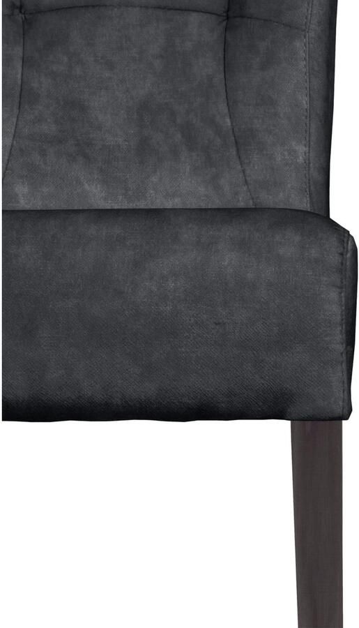 Home affaire Stoel met 4 poten Henry Zacht verdikte zitting en rugleuning (set 2 stuks) - Foto 3