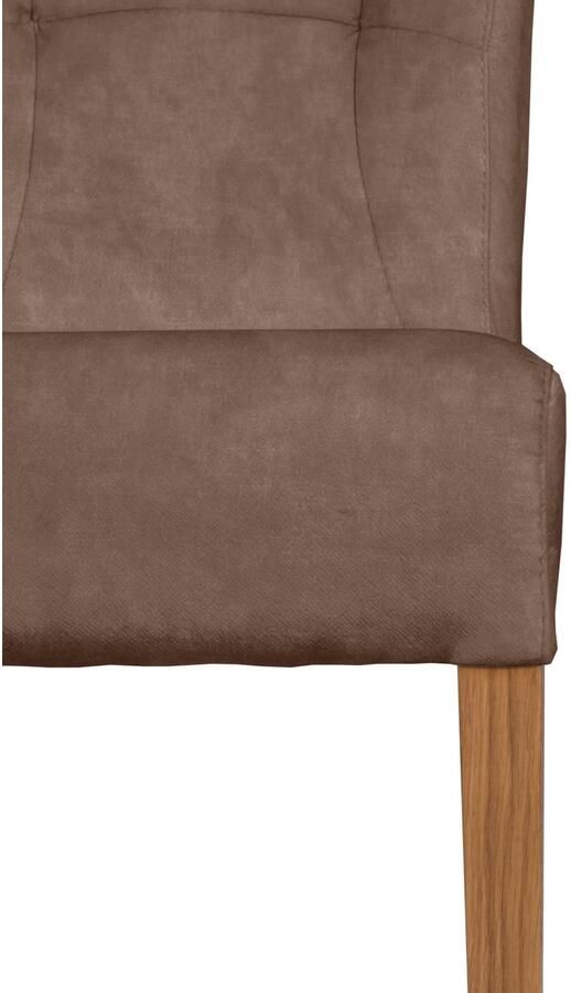 Home affaire Stoel met 4 poten Henry Zacht verdikte zitting en rugleuning (set 2 stuks) - Foto 3