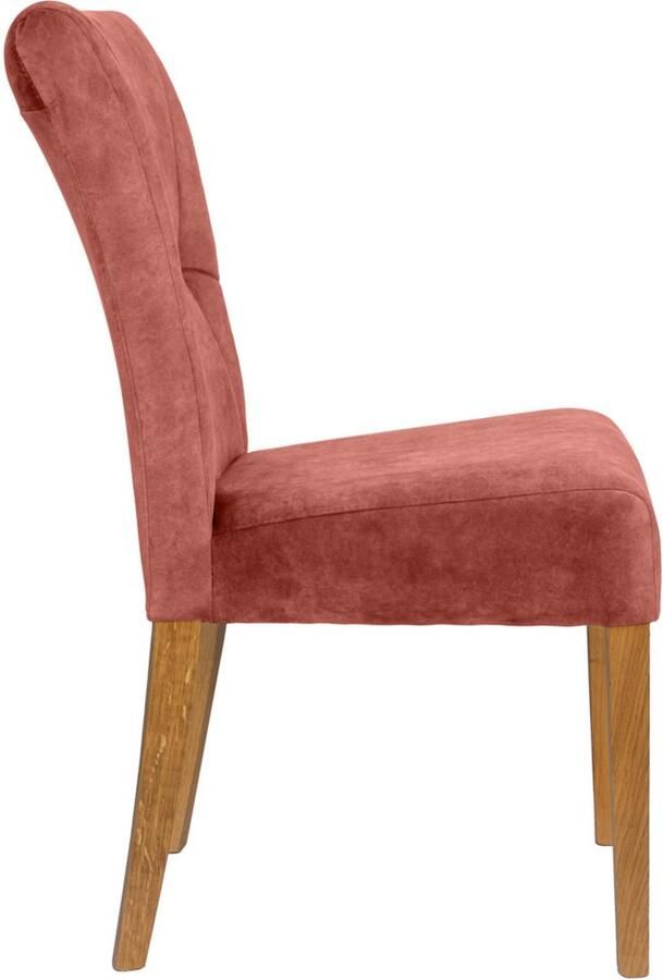 Home affaire Stoel met 4 poten Henry Zacht verdikte zitting en rugleuning (set 2 stuks)