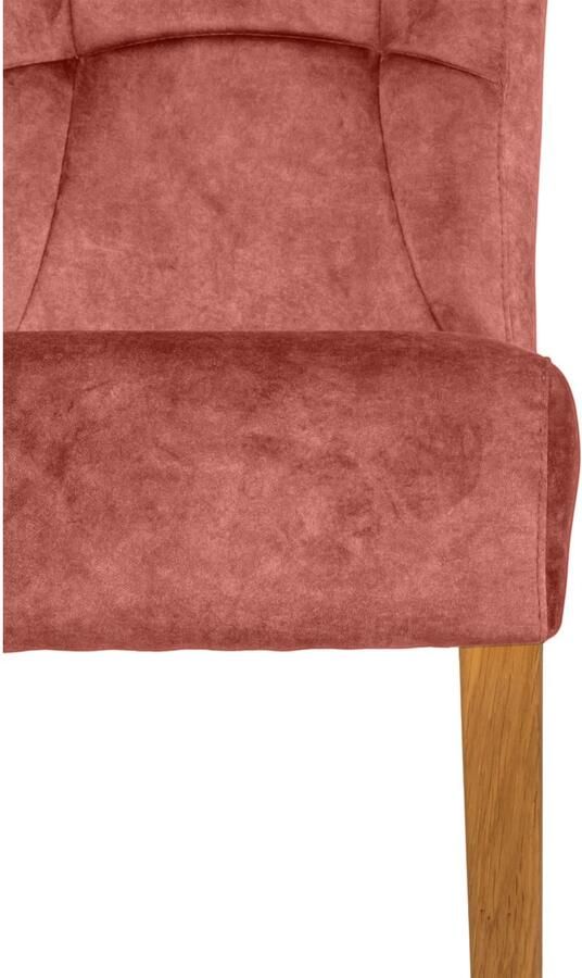 Home affaire Stoel met 4 poten Henry Zacht verdikte zitting en rugleuning (set 2 stuks) - Foto 3