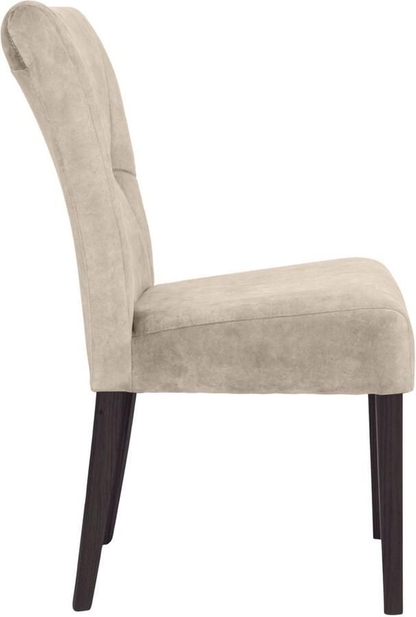 Home affaire Stoel met 4 poten Henry Zacht verdikte zitting en rugleuning (set 2 stuks)