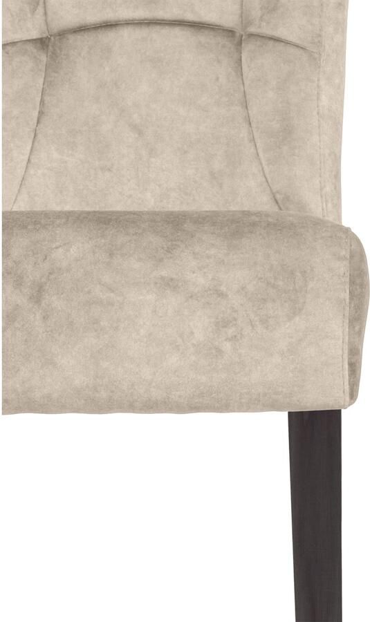 Home affaire Stoel met 4 poten Henry Zacht verdikte zitting en rugleuning (set 2 stuks) - Foto 3