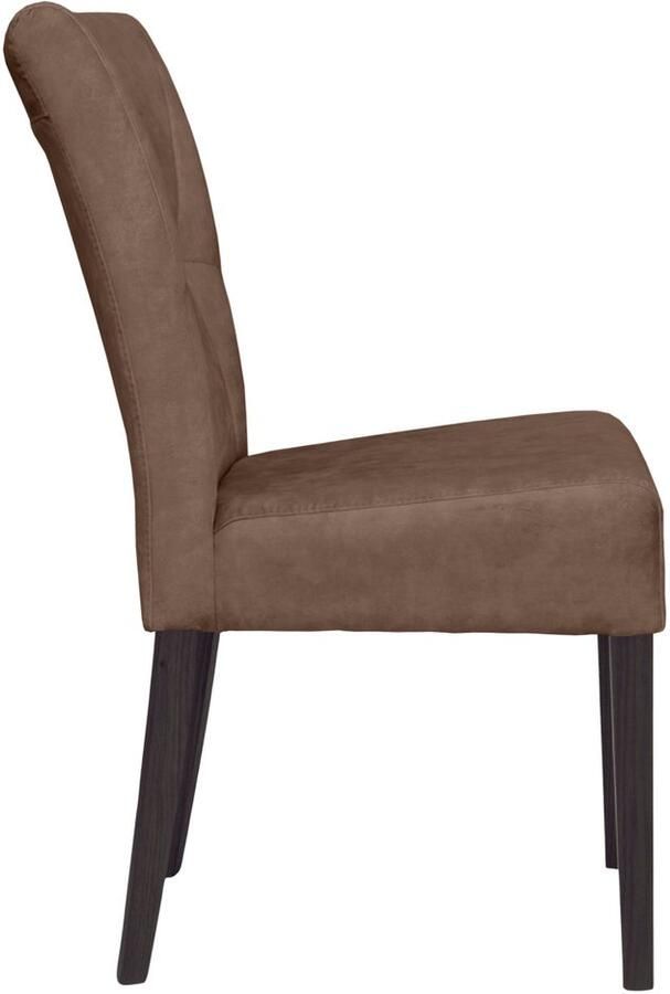 Home affaire Stoel met 4 poten Henry Zacht verdikte zitting en rugleuning (set 2 stuks)