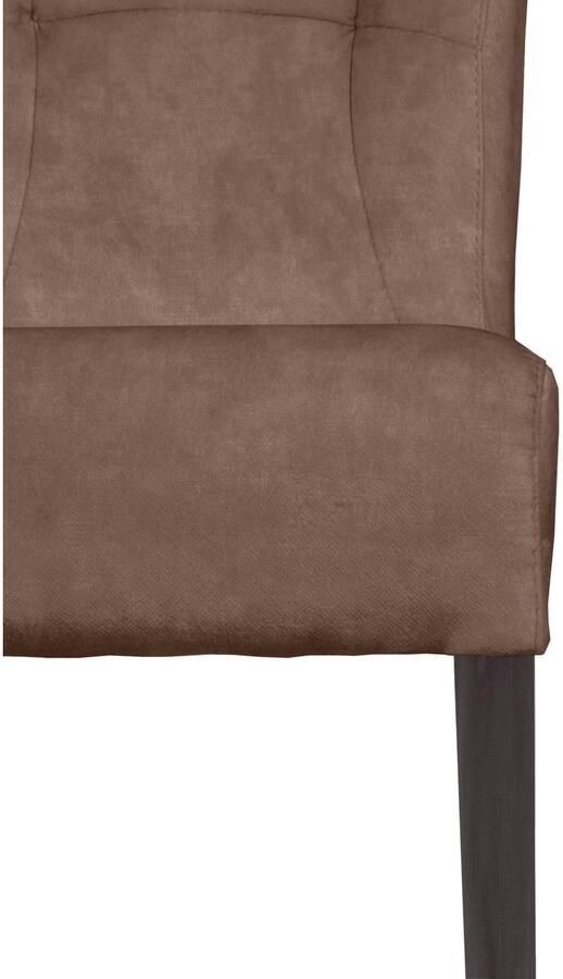 Home affaire Stoel met 4 poten Henry Zacht verdikte zitting en rugleuning (set 2 stuks) - Foto 3