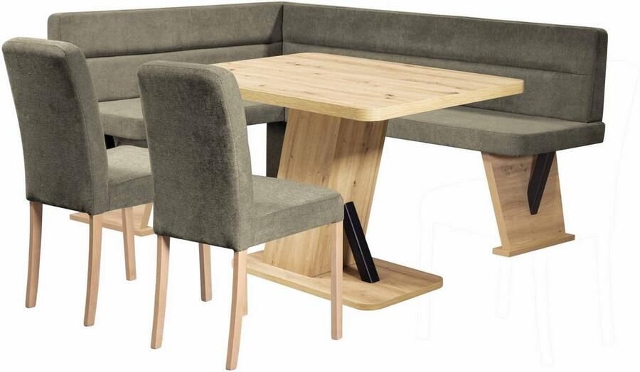 Home affaire Stoel met 4 poten Laros Massief houten frame (set)