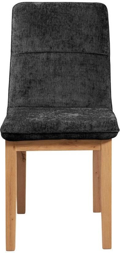 Home affaire Stoel met 4 poten Louise gestoffeerde stoel eetstoel Frame en poten van massief eiken modern landhuis (set 2 stuks) - Foto 5