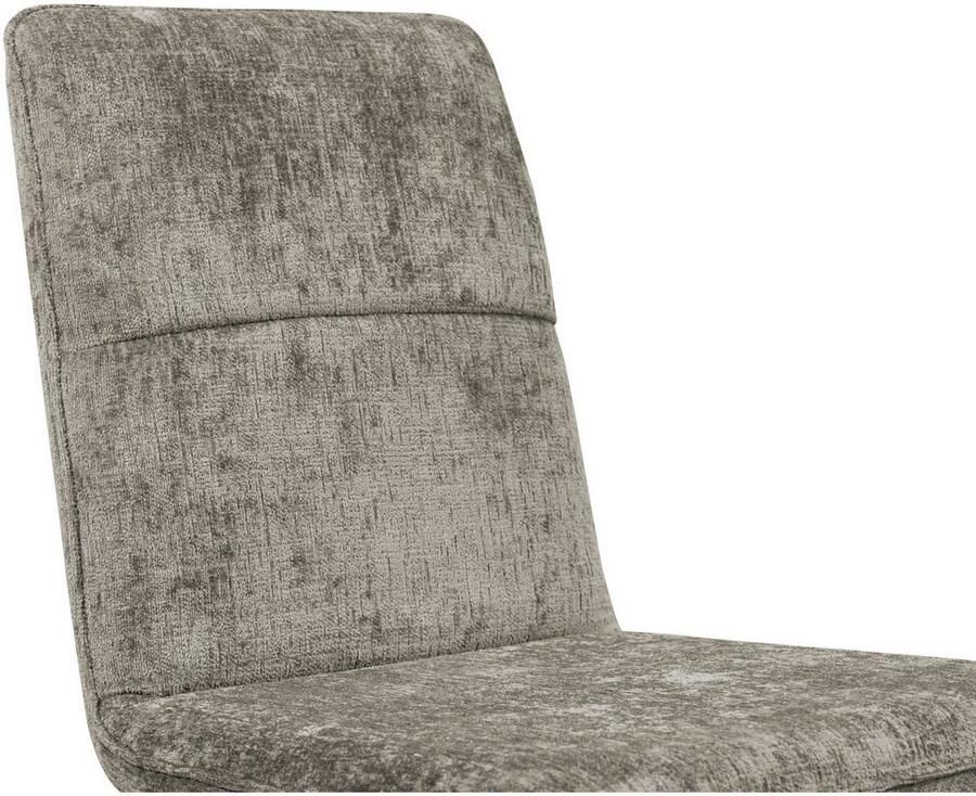 Home affaire Stoel met 4 poten Louise gestoffeerde stoel eetstoel Frame en poten van massief eiken modern landhuis (set 2 stuks)