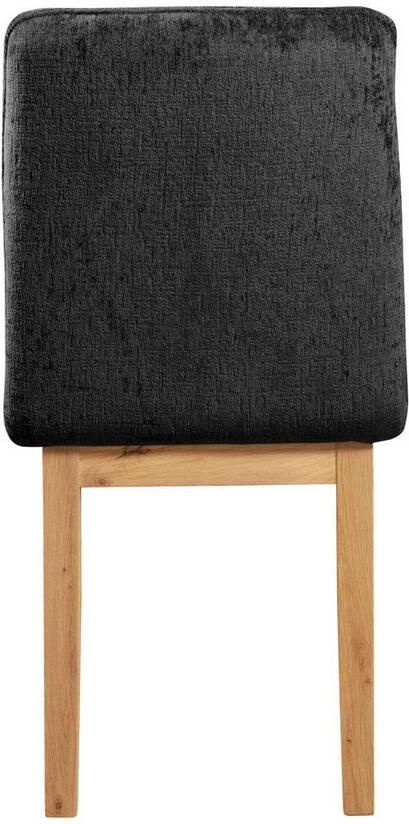 Home affaire Stoel met 4 poten Louise gestoffeerde stoel eetstoel Frame en poten van massief eiken modern landhuis (set 2 stuks) - Foto 4