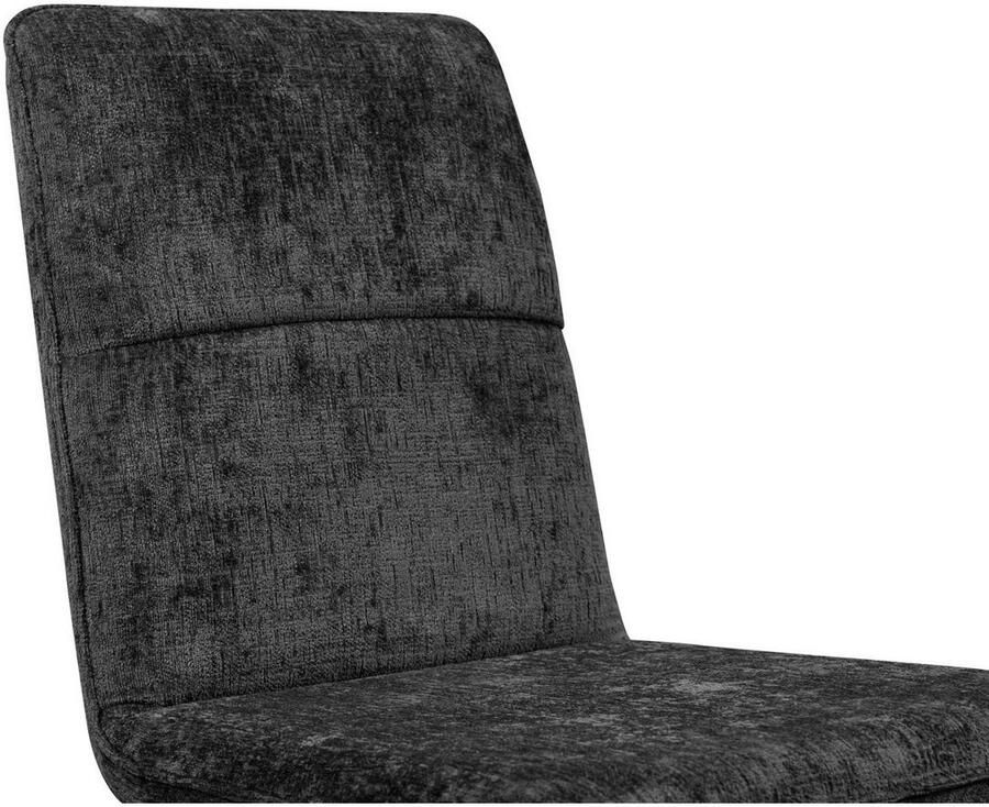 Home affaire Stoel met 4 poten Louise gestoffeerde stoel eetstoel Frame en poten van massief eiken modern landhuis (set 2 stuks)