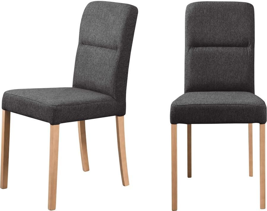 Home affaire Stoel met 4 poten Nina keukenstoel gestoffeerde stoel (set 2 stuks) - Foto 6