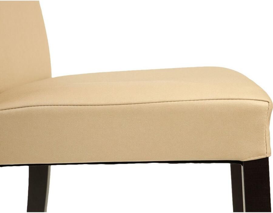 Home affaire Stoel met 4 poten Nina robuuste microvezel frame naturel-beuken of wengé gelakt (set 2 stuks) - Foto 2
