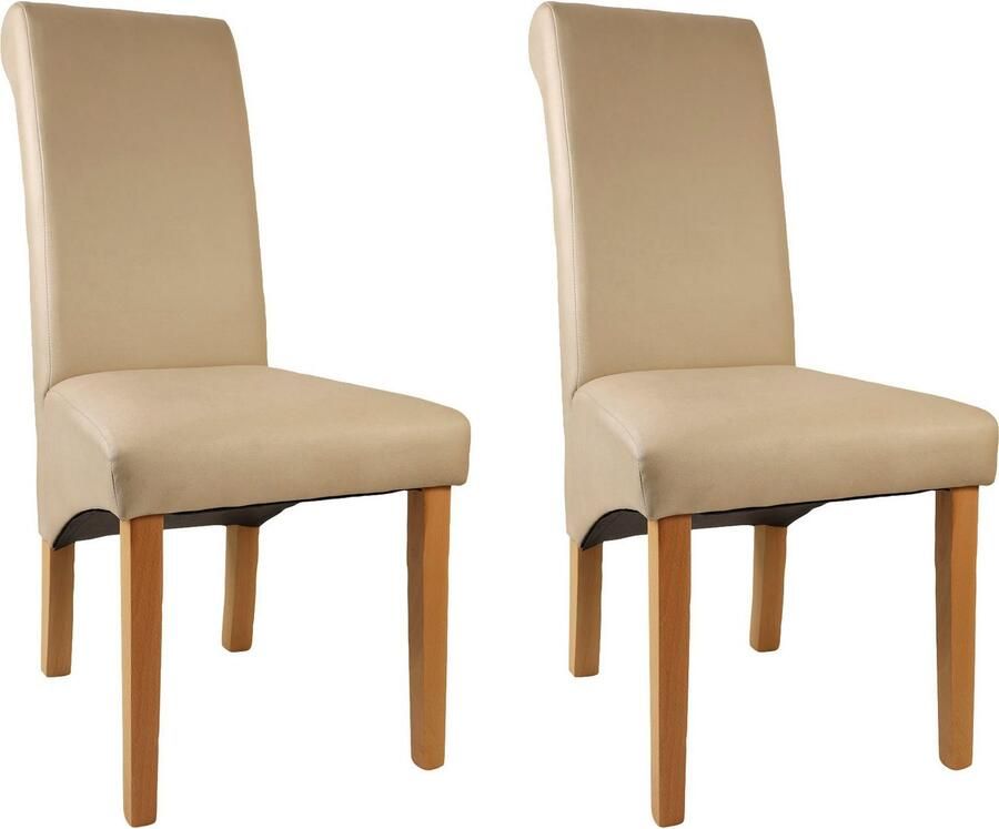 Home affaire Stoel met 4 poten Rito Frame naturel-beuken of wengé gelakt (set 2 stuks) - Foto 2