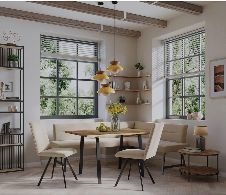 Home affaire Stoel met 4 poten Sava Metalen frame (set 2 stuks) - Foto 2