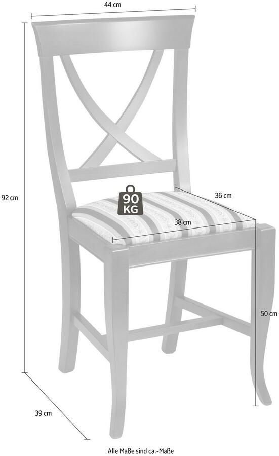Home affaire Eetkamerstoel Michaela Breedte 44 cm (1 stuk) - Foto 6