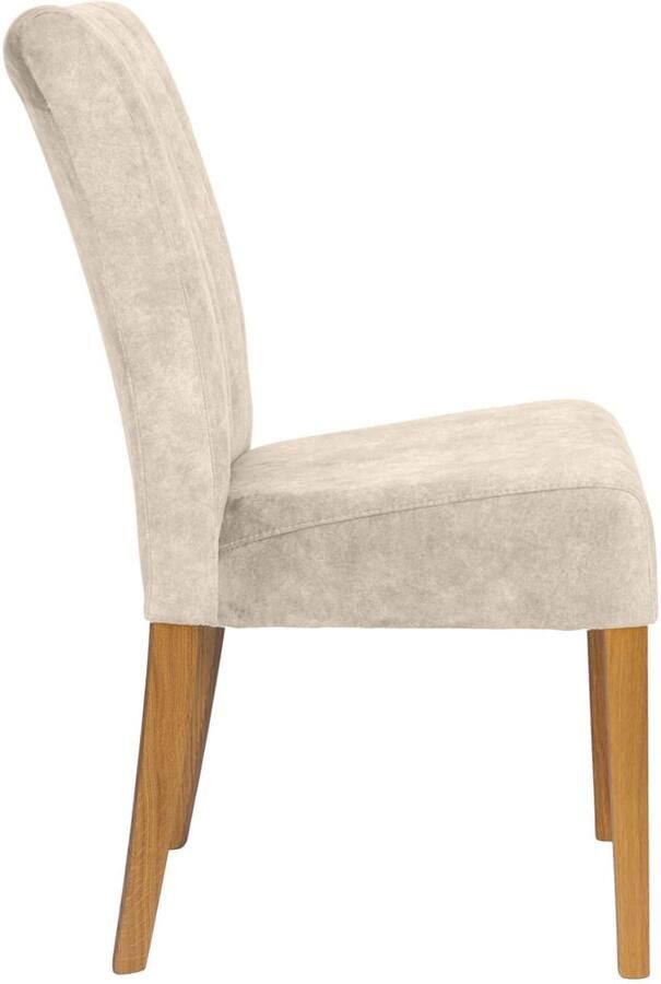 Home affaire Stoel met 4 poten verticale naden in de rugleuning (set 2 stuks)