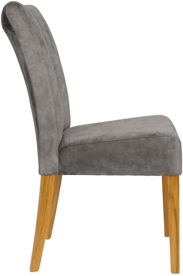 Home affaire Stoel met 4 poten verticale naden in de rugleuning (set 2 stuks)