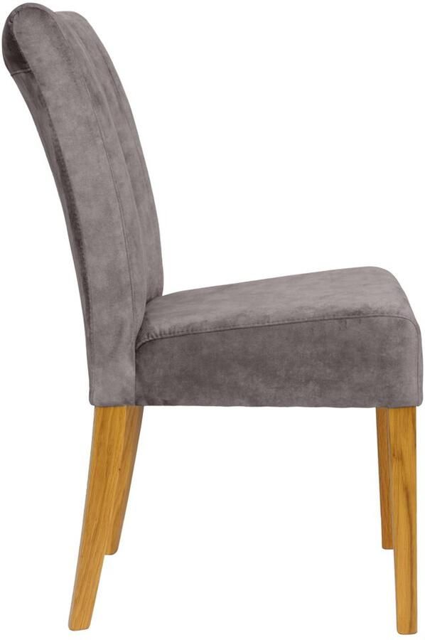 Home affaire Stoel met 4 poten verticale naden in de rugleuning (set 2 stuks)