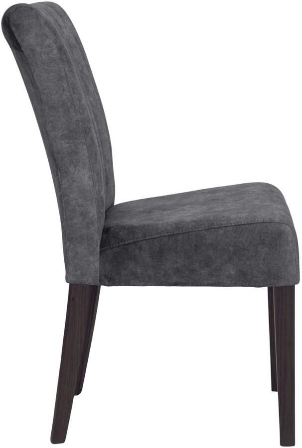 Home affaire Stoel met 4 poten verticale naden in de rugleuning (set 2 stuks)