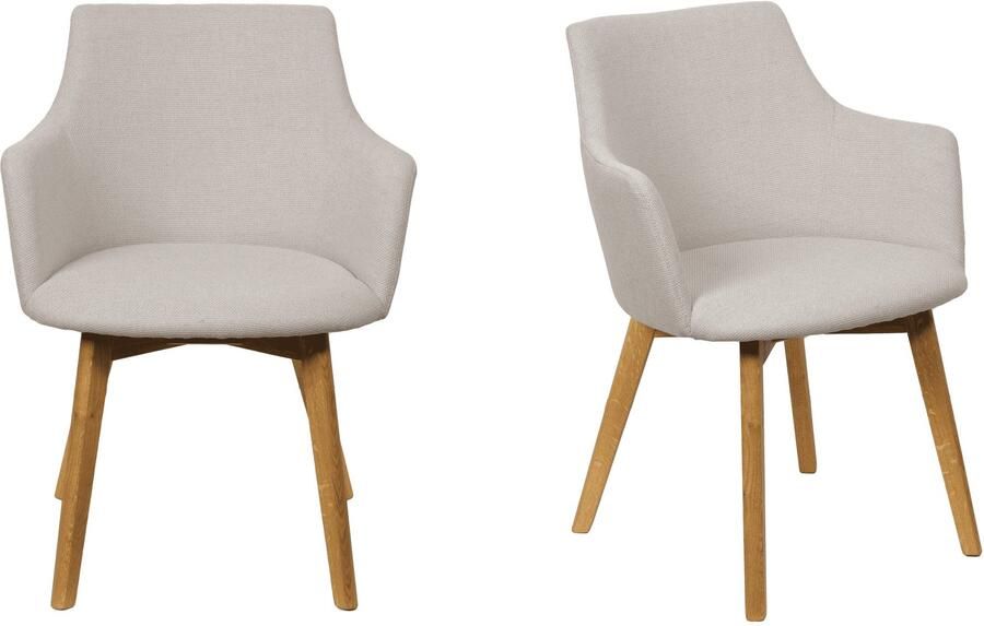 Home affaire Stoel met armleuningen Ena eettafelstoel gestoffeerde fauteuil woonstoel eetstoel met armleuningen (set 2 stuks) - Foto 6