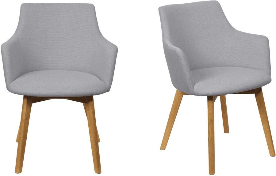 Home affaire Stoel met armleuningen Ena eettafelstoel gestoffeerde fauteuil woonstoel eetstoel met armleuningen (set 2 stuks) - Foto 6