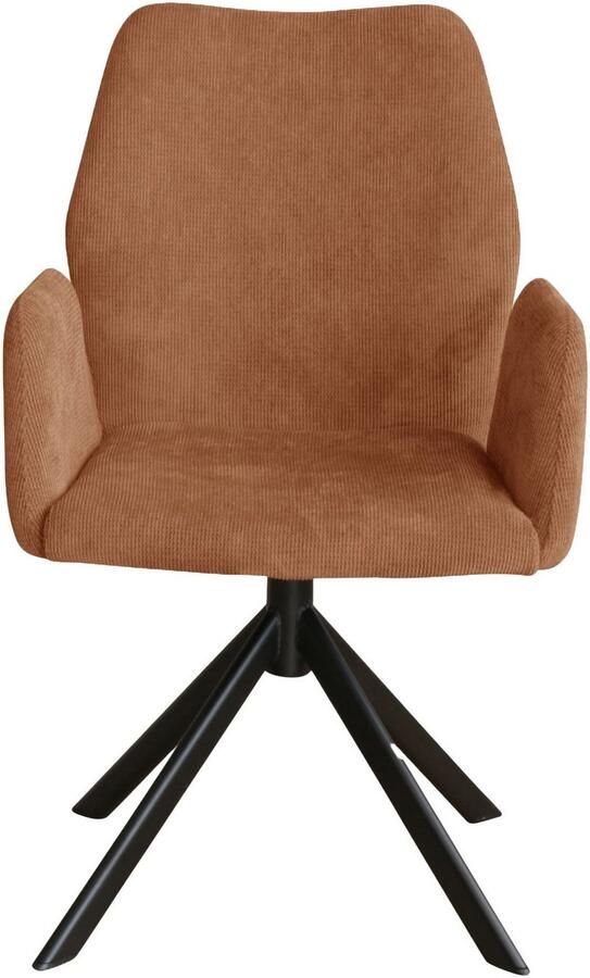 Home affaire Stoel met armleuningen Hacienda moderne cordbekleding (set) - Foto 6