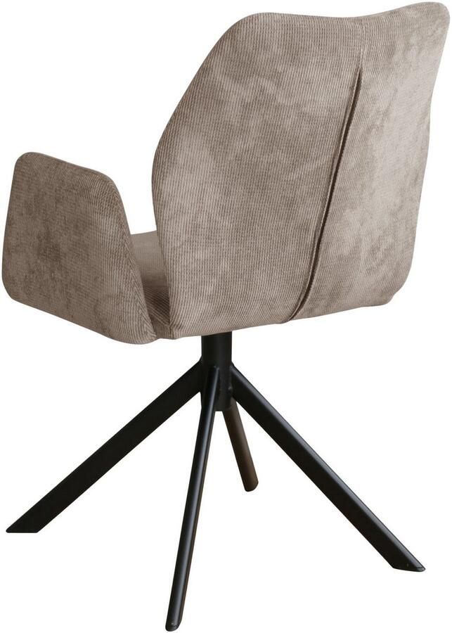 Home affaire Stoel met armleuningen Hacienda moderne cordbekleding (set) - Foto 2