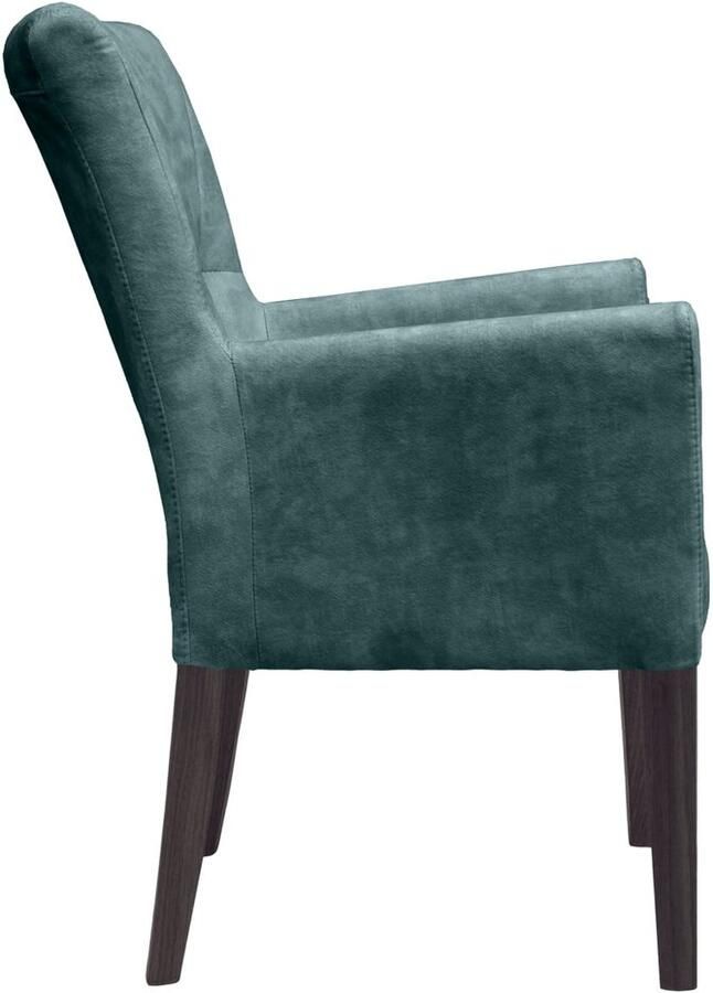 Home affaire Stoel met armleuningen King Eetkamerstoel met capitonnage