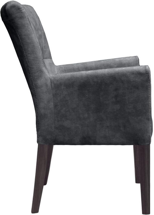 Home affaire Stoel met armleuningen King Eetkamerstoel met capitonnage