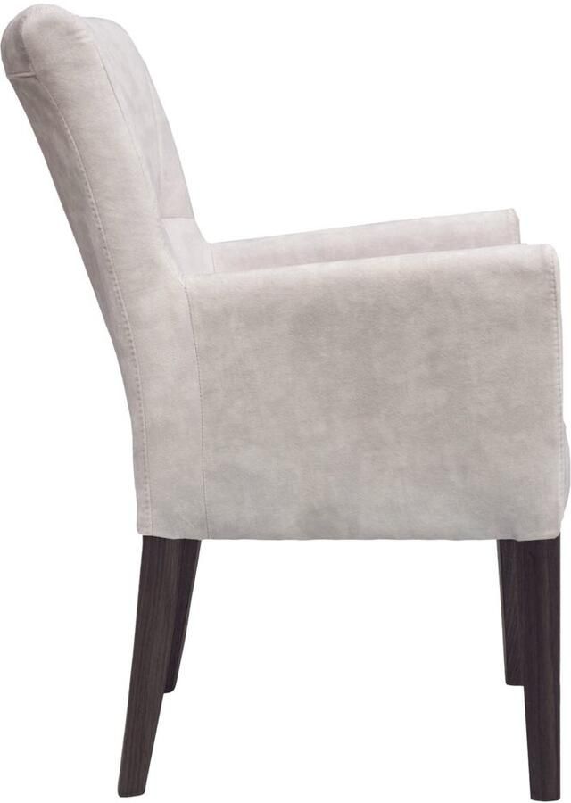 Home affaire Stoel met armleuningen King Eetkamerstoel met capitonnage