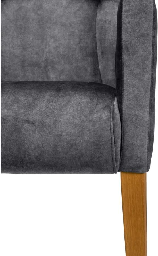 Home affaire Stoel met armleuningen King Eetkamerstoel met capitonnage - Foto 4