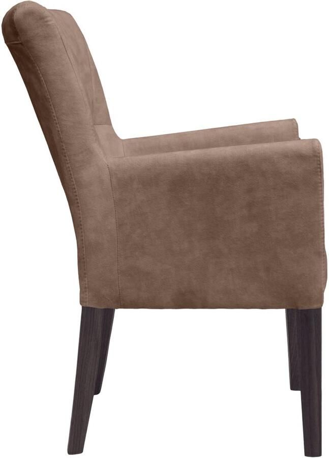 Home affaire Stoel met armleuningen King Eetkamerstoel met capitonnage