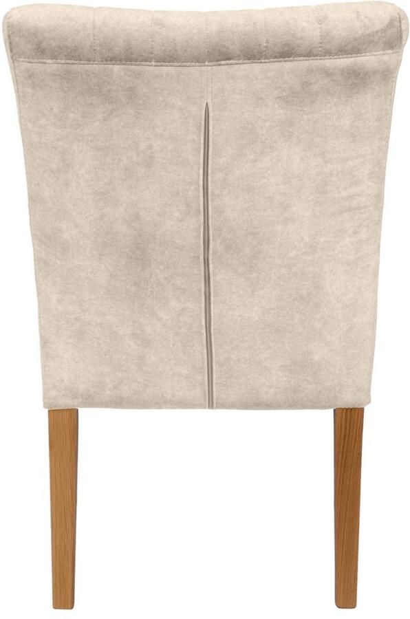 Home affaire Stoel met armleuningen King Eetkamerstoel onderstel massief eikenhout of beuken wengékleur - Foto 3