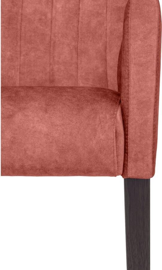 Home affaire Stoel met armleuningen King Eetkamerstoel onderstel massief eikenhout of beuken wengékleur - Foto 4