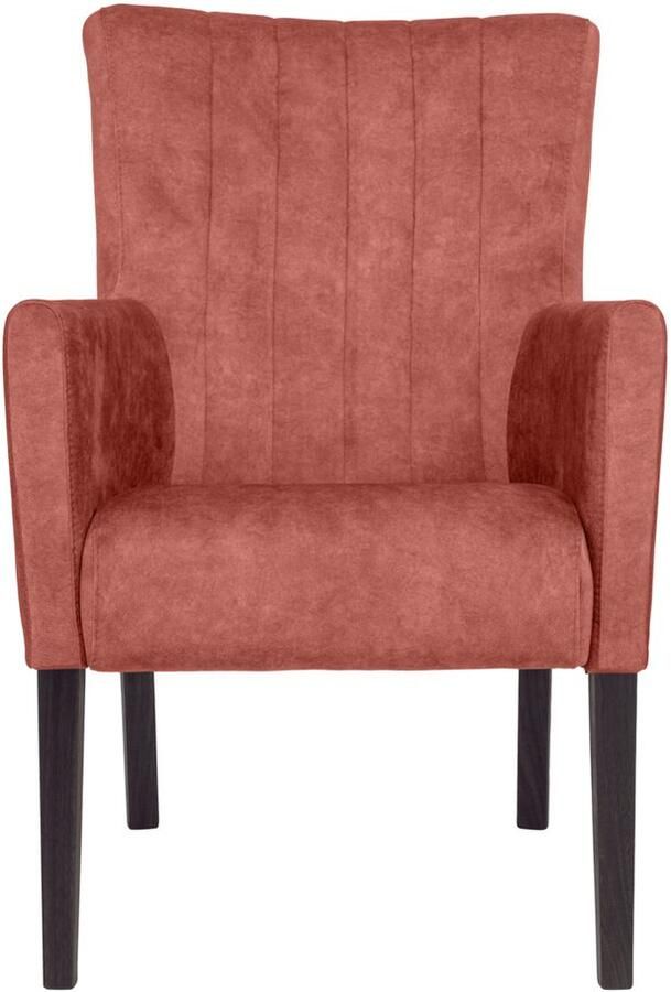 Home affaire Stoel met armleuningen King Eetkamerstoel onderstel massief eikenhout of beuken wengékleur - Foto 2