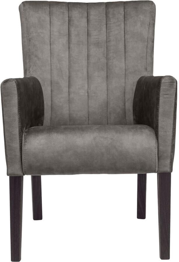 Home affaire Stoel met armleuningen King Eetkamerstoel onderstel massief eikenhout of beuken wengékleur - Foto 2