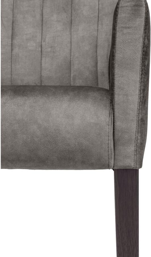 Home affaire Stoel met armleuningen King Eetkamerstoel onderstel massief eikenhout of beuken wengékleur - Foto 4